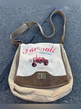 Selina Vaughan Studios Vintage Messenger Canvas Crossbody Bag Y2K Shoulder